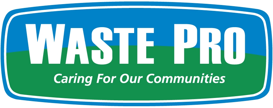 Waste Pro logo. Caring for our communities.