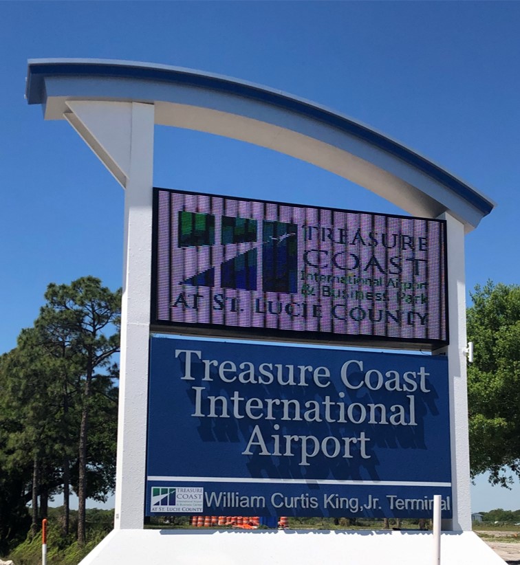 Treasure Coast International Airport sign